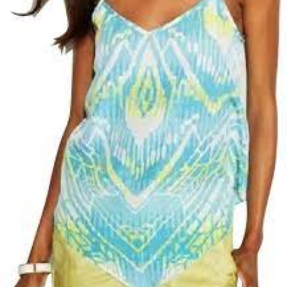 INC Feather Arrow Handkerchief Tank Top - Picture 1 of 13